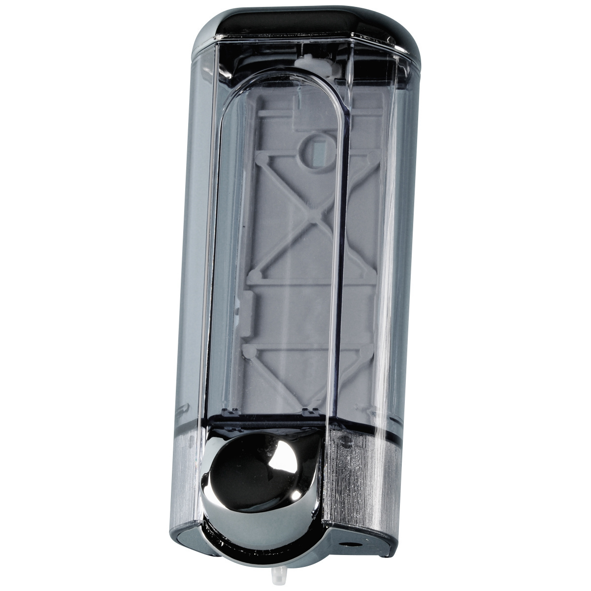 Manueller Seifenspender für 800 ml, chrom-transparent