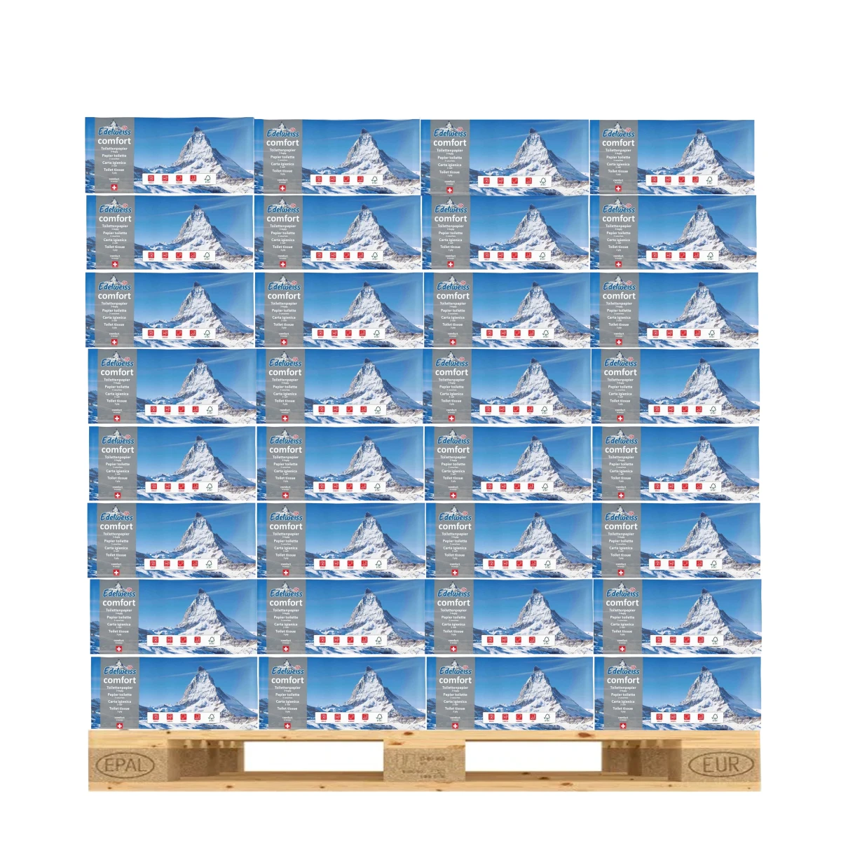 EDELWEISS WC-Papier Comfort 3-lagig, 1'848 Rollen (1 Palette)