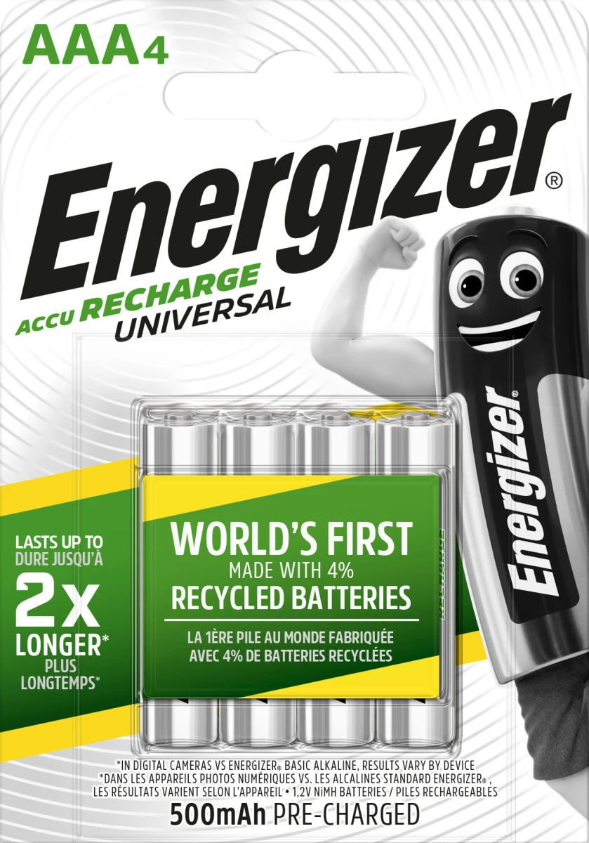 ENERGIZER Batterie Accu Recharge Universal AAA/HR03