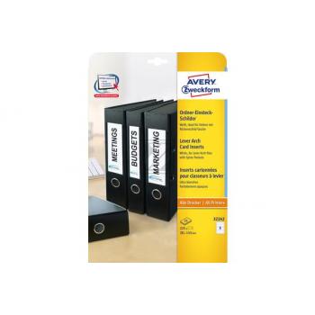AVERY ZW. Rückenschild Ordner 28x143mm 32242Z weiss 225 Stück/25 Blatt