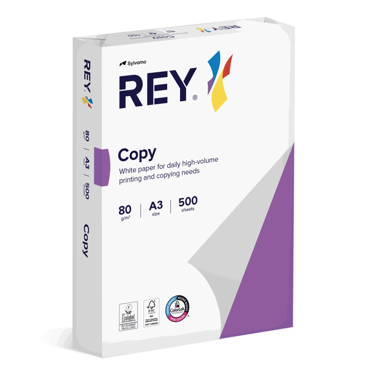 REY Kopierpapier Copy A3, 80 g/m², 500 Blatt