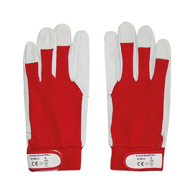 Montagehandschuhe Grösse L, Kibernetik rot/weiss