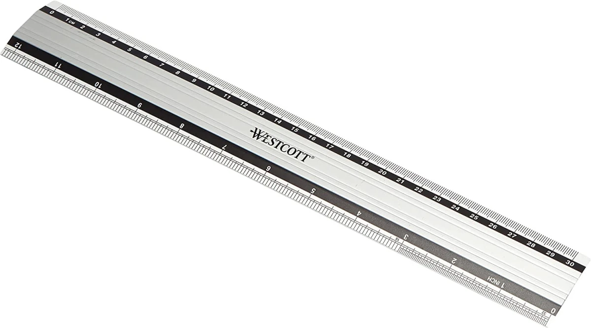 WESTCOTT Aluminium matt - Lineal 30 cm