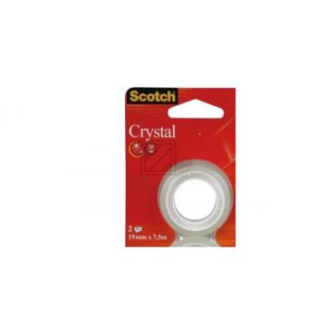 SCOTCH Crystal Tape 19mmx7,5m 6-1975R2 kristallklar 2 Rollen