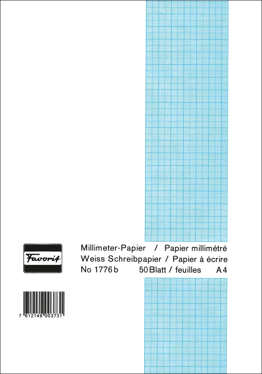 FAVORIT Block A4, 80 g/m2 - 50 Blatt