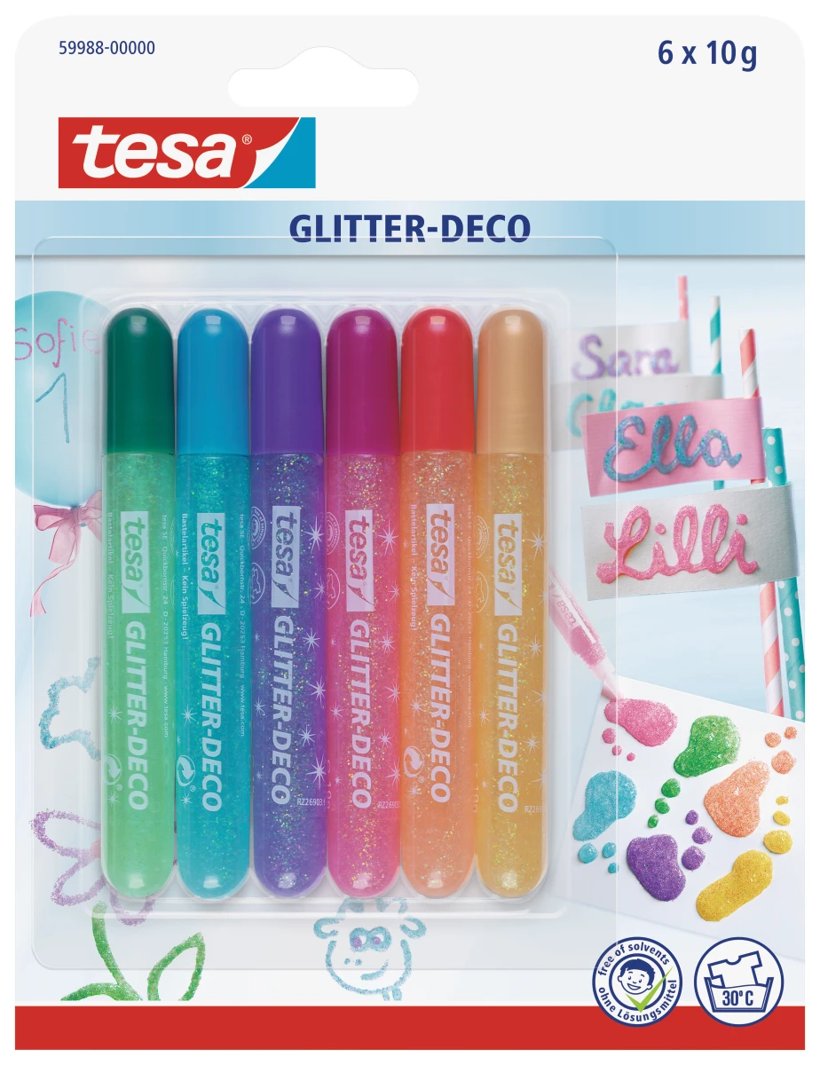 TESA Glitter Deco Candy Colors