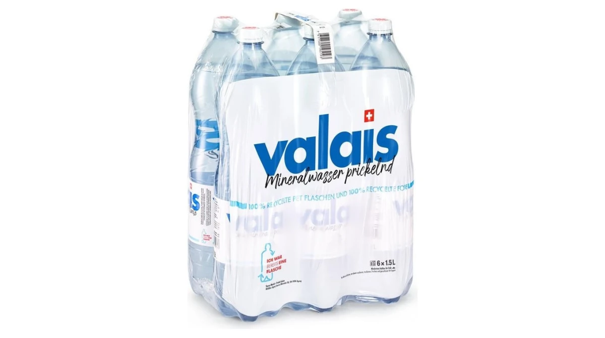 VALAIS Mineralwasser prickelnd 6 x 1.5 Liter