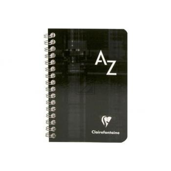 CLAIREFON Spiralheft mit Index 9,5x14cm 68599 5mm, A-Z 50 Blatt