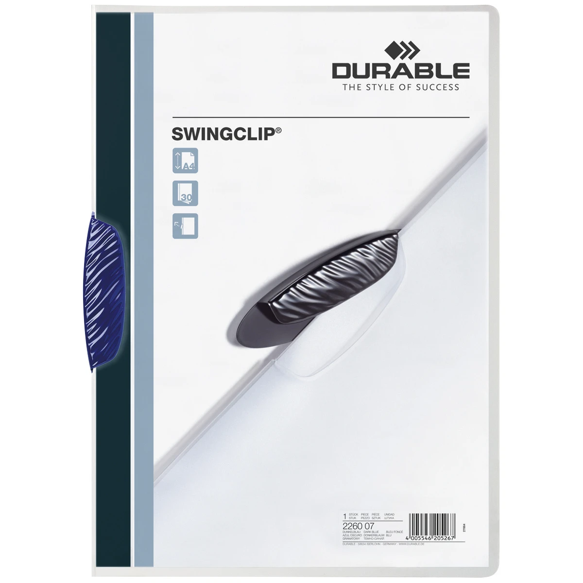 Durable Klemmhefter Swingclip, dunkelblau