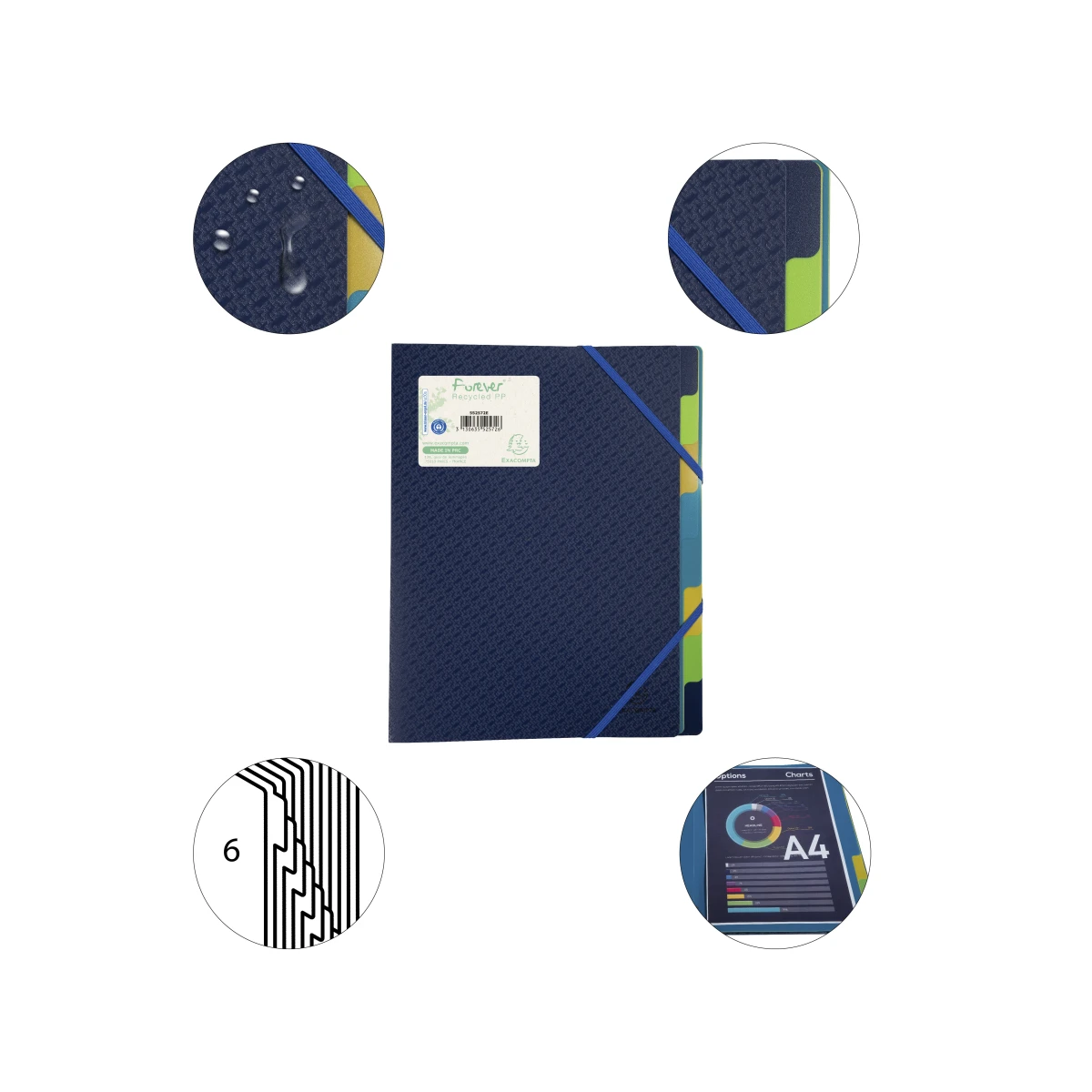 EXACOMPTA Ordnungsmappe Forever 8 Fächer, A4