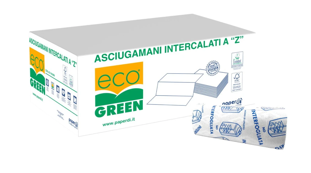 ECOGREEN Papierhandtücher Z-Falz, 2-lagig, weiss