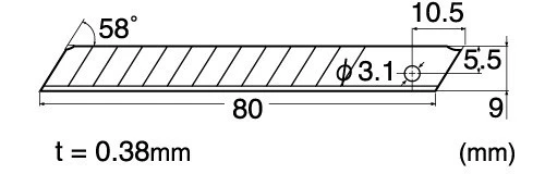 NT Ersatzklingen für Cutter A-300RP, 9mm
