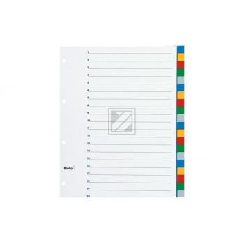 BIELLA Register PP farbig A4 479020.00 20-teilig, blanko, überbreit