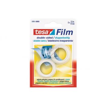 TESA Klebeband tesafilm 12mmx7.5m 57911-00 transp.,doppels.,Blister 2Stk.