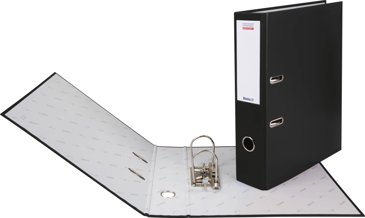 Biella Bundesordner mit 7 cm Rückenbreite, schwarz