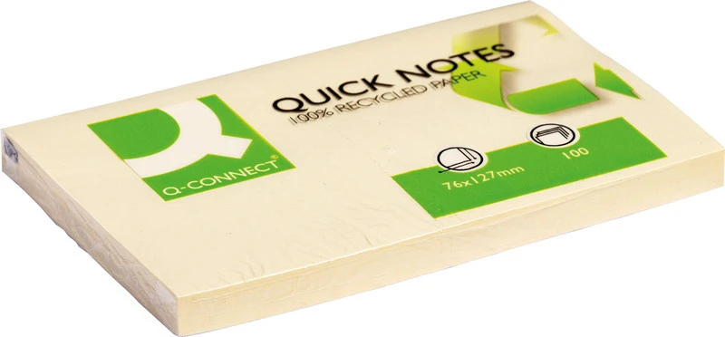 Q-CONNECT Haftnotizen Recycling 1 x 100 Blatt