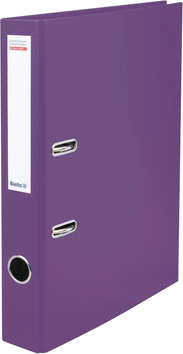 Biella Bundesordner mit 4 cm Rückenbreite, violett